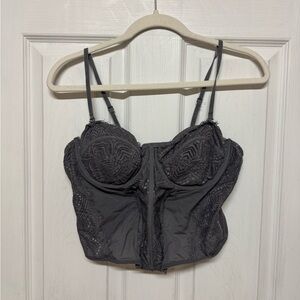 Garage Charcoal Lace Bustier